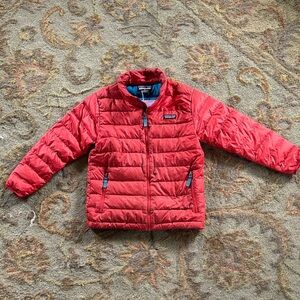 Patagonia Vibrant Red Puffer Jacket kids small 7/8